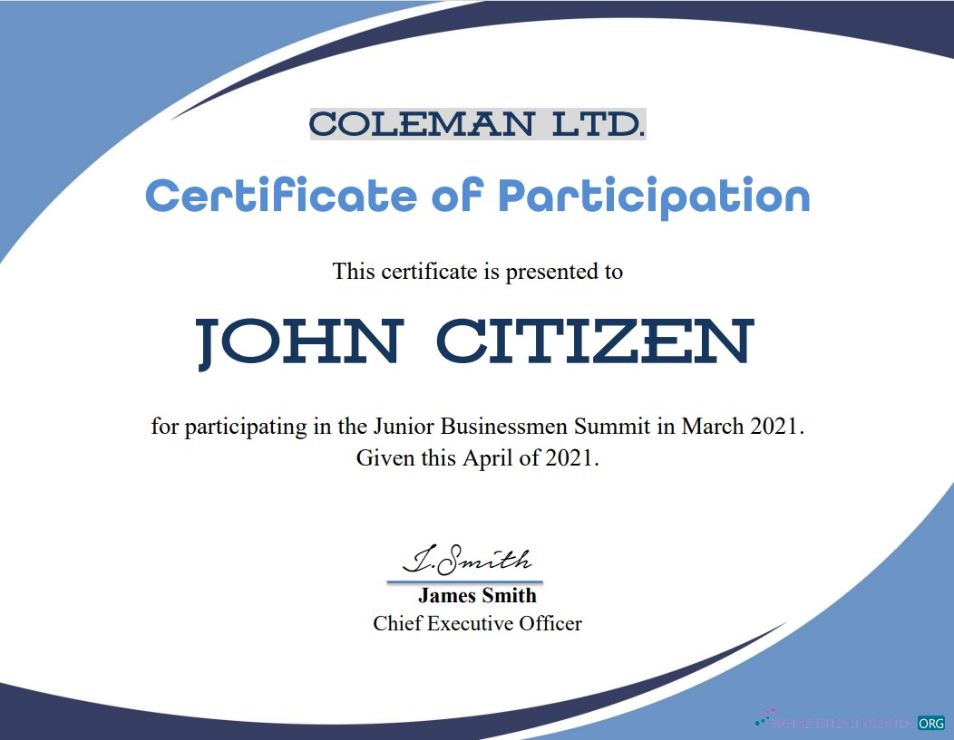 Download USA Program Participation cert Photoshop template